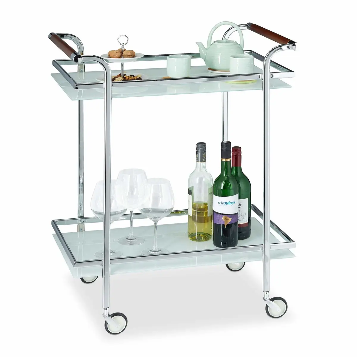 Serveringsvogn frostet glass