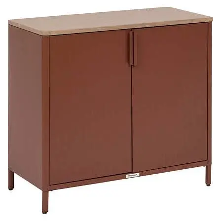Utendørs skjenk 90x46x76 cm – mahogni og stål