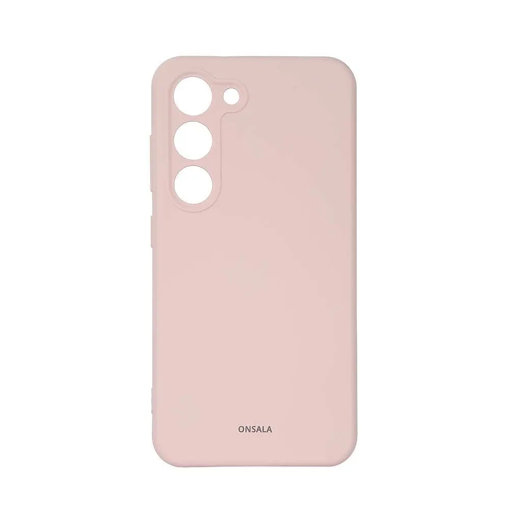 ONSALA Bakdeksel Silikon Samsung S23 5G Kritt Rosa