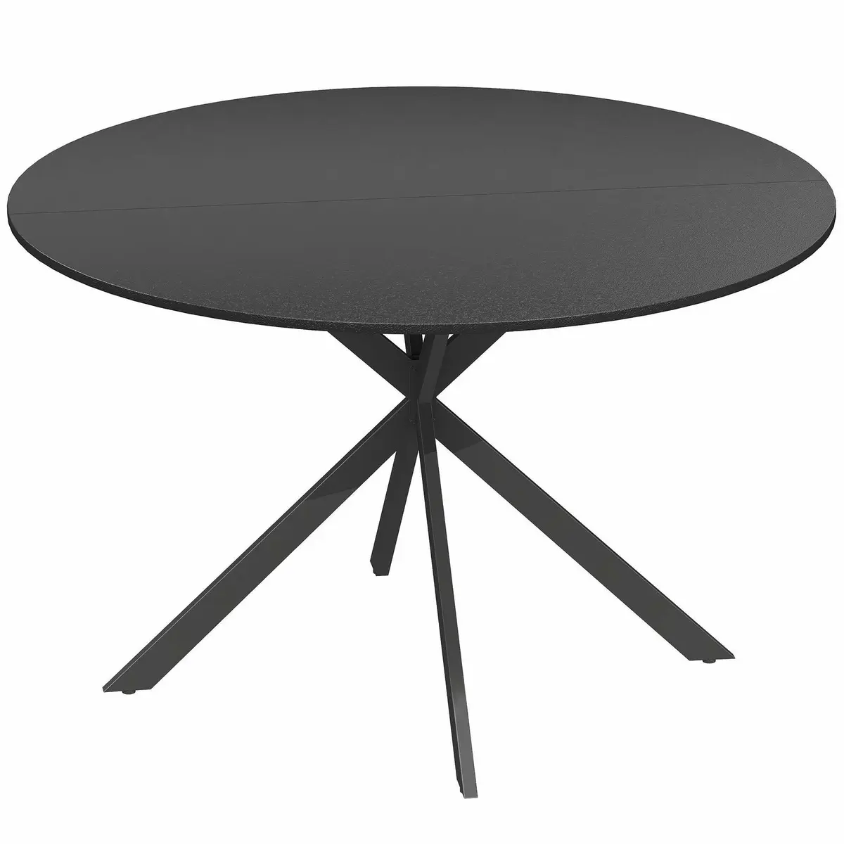 Rundt spisebord for 4 – industriell stil, svart