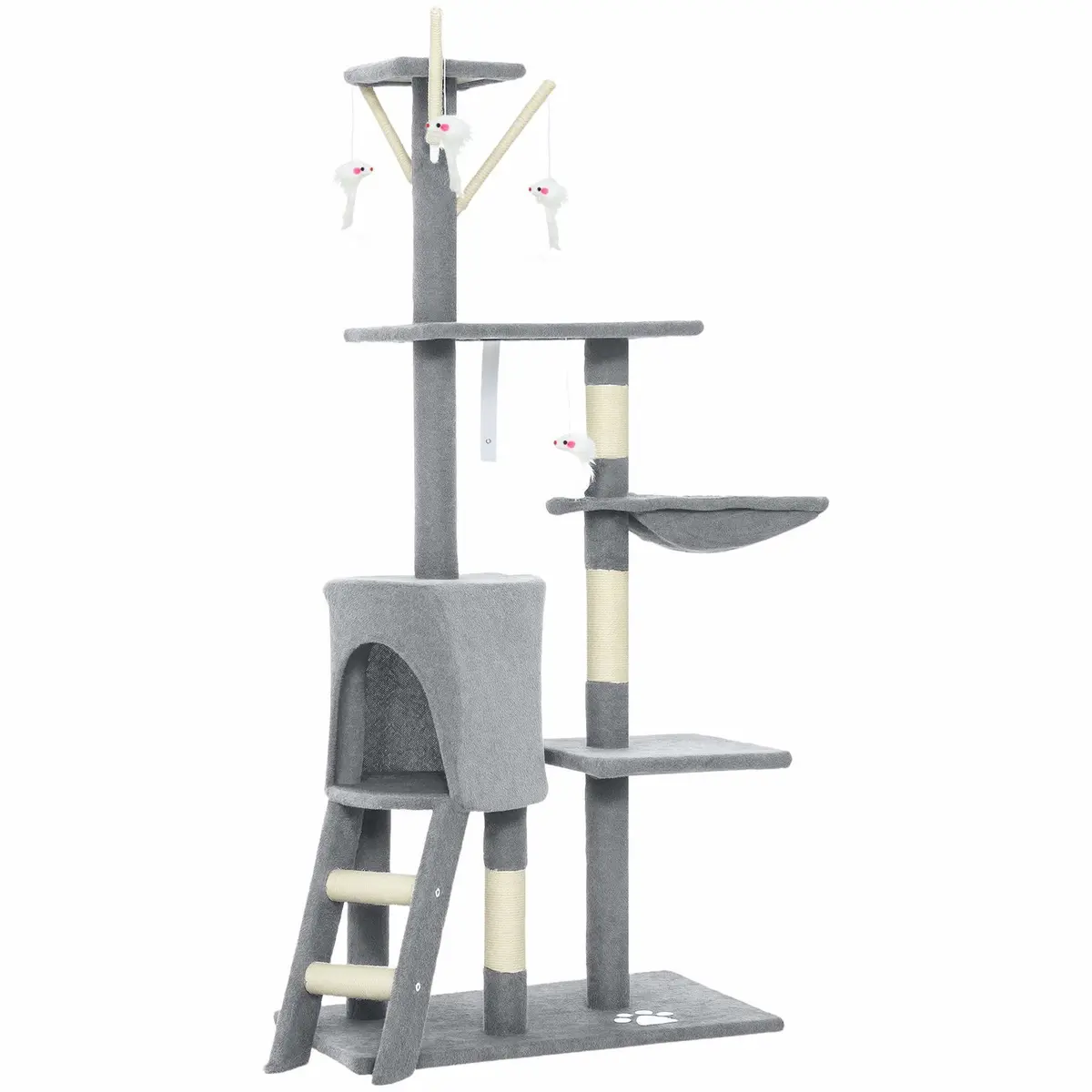 Kloetre med hule, sisalstolper, leker, for katter 5 kg