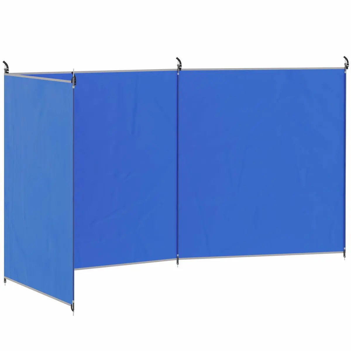 Campingvindskjerm – 540 x 150 cm, blå, stålstenger