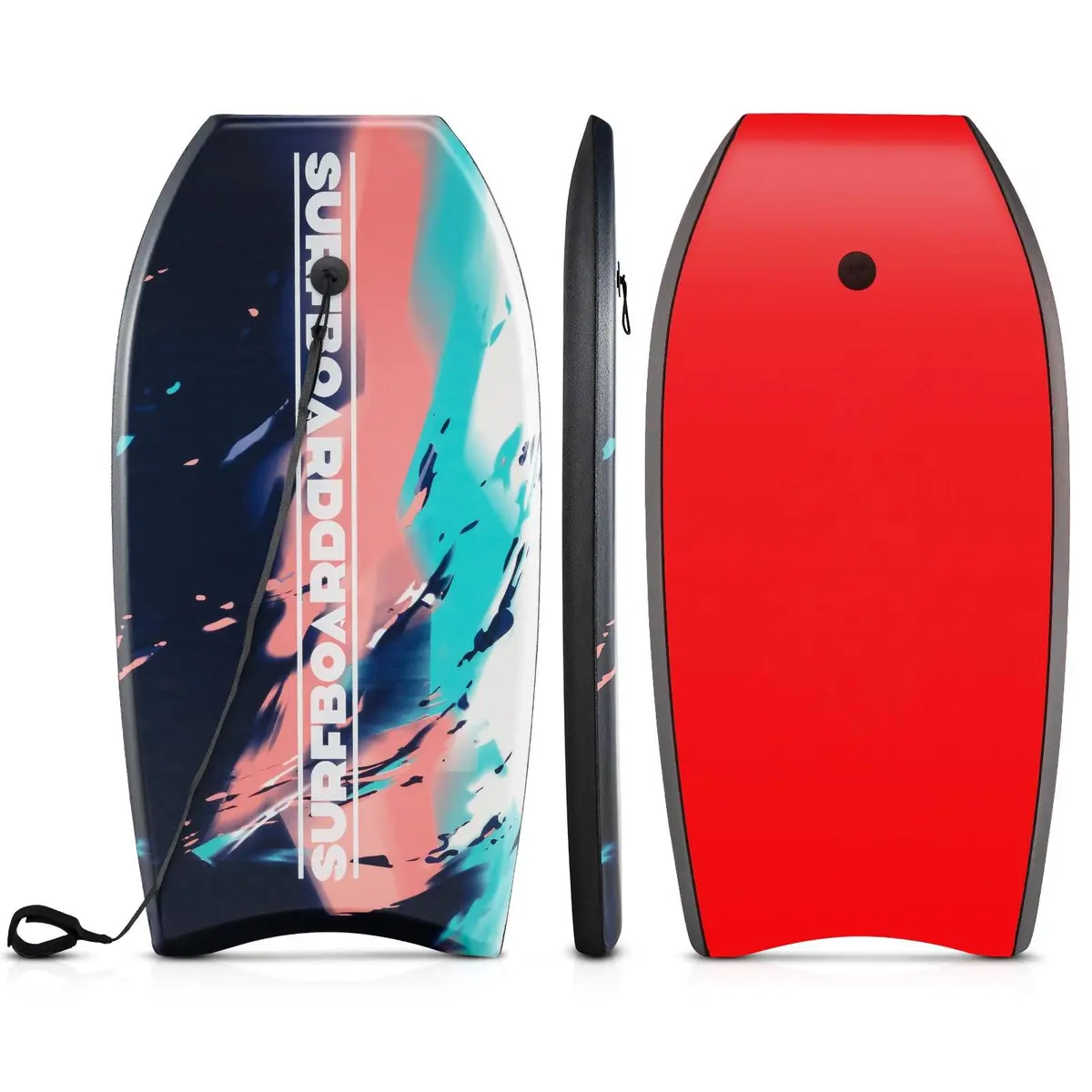 Bodyboard Boogie Board, 33–41 tommer, EPS-kjerne, leash