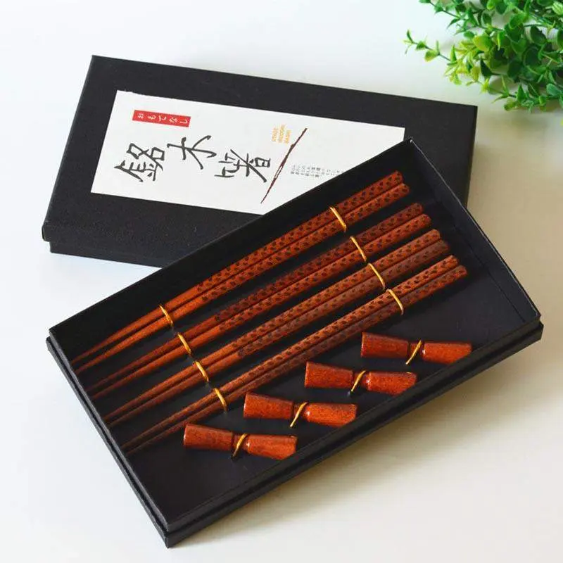 Spisepinner / Chopsticks med holder - 4 par