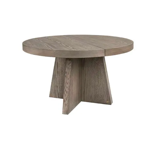 Trent uttrekkbart spisebord antikkgrått 130–250 x 130 cm