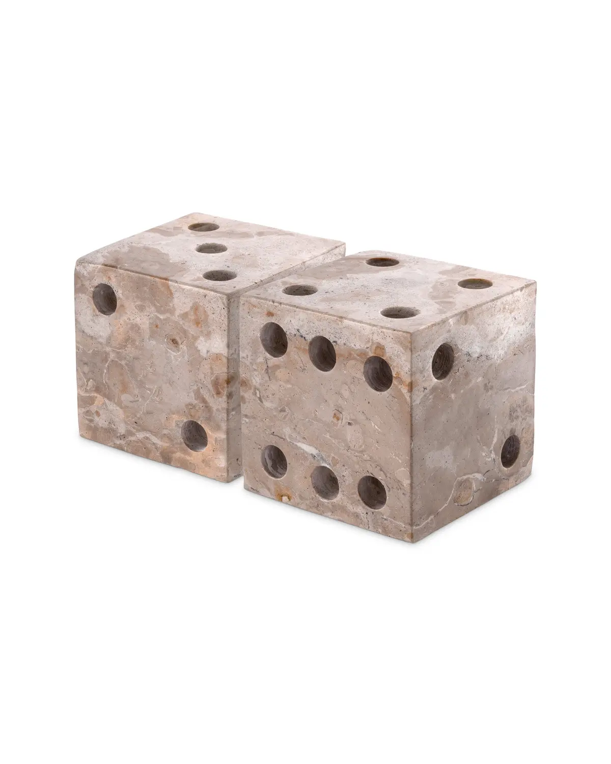 Visa terning dekorasjon brown marble 2-set