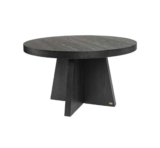 Trent uttrekkbart spisebord svart 130–250 x 130 cm