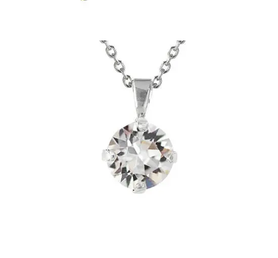 Classic Petite halskjede crystal rhodium