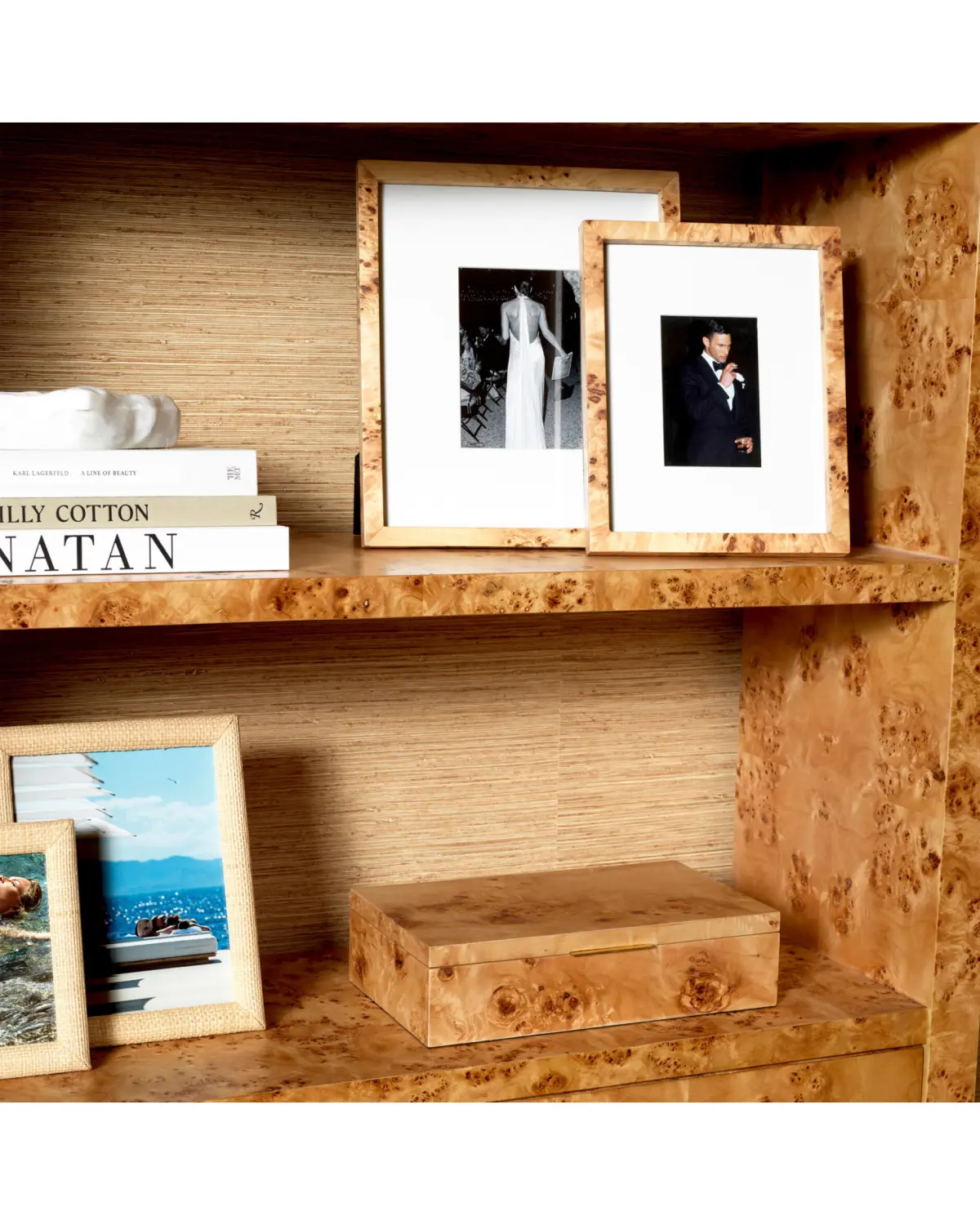 Braga Photo Frame Light Brown Mappa Burl L