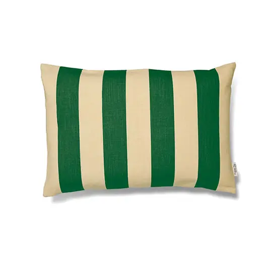 Striped putetrekk grønn