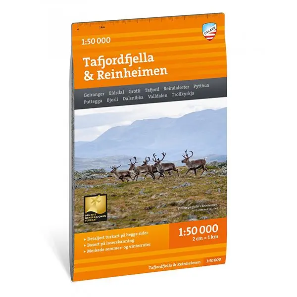 Turkart Tafjordfjella & Reinheimen 1:50 000