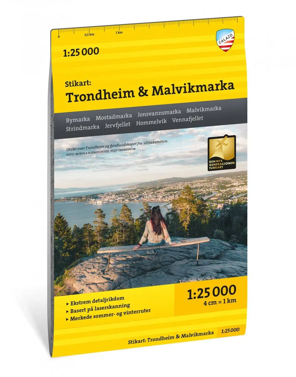 Stikart Trondheim & Malvikmarka 1:25 000