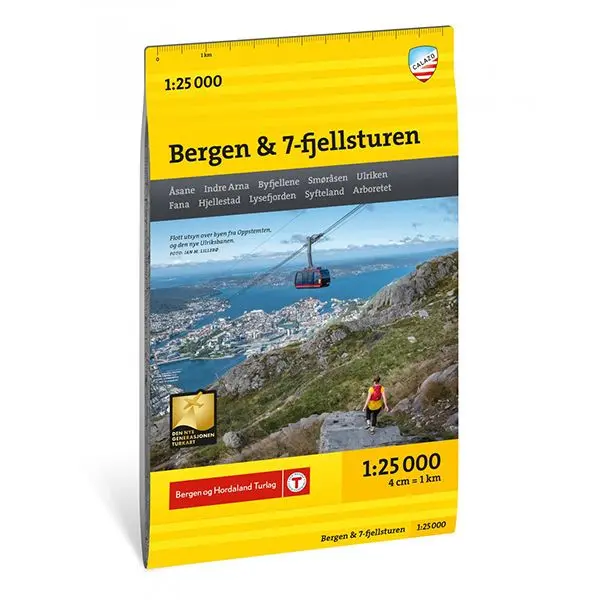 Stikart Bergen & 7-fjellsturen 1:25 000