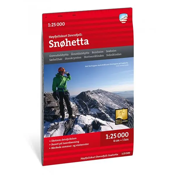 Høyfjellskart Dovrefjell: Snøhetta 1:25 000