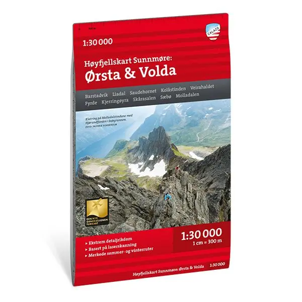 Høyfjellskart Sunnmøre: Ørsta & Volda 1:30 000