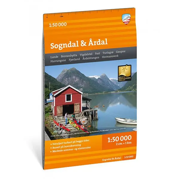 Turkart Sogndal & Årdal 1:50 000