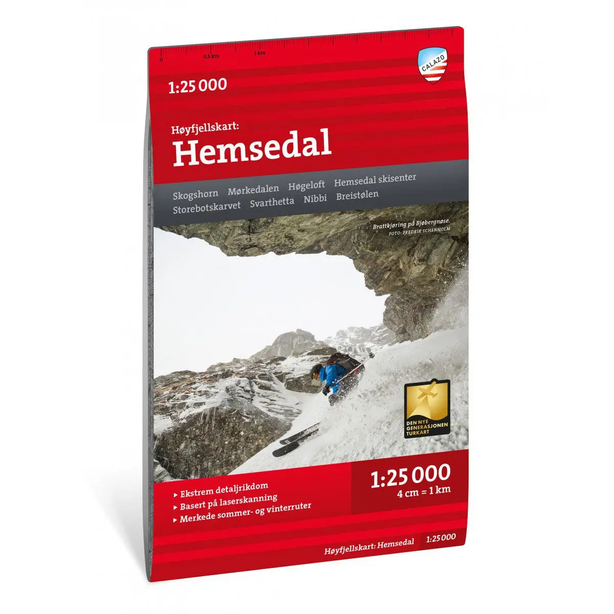 Høyfjellskart Hemsedal 1:25 000