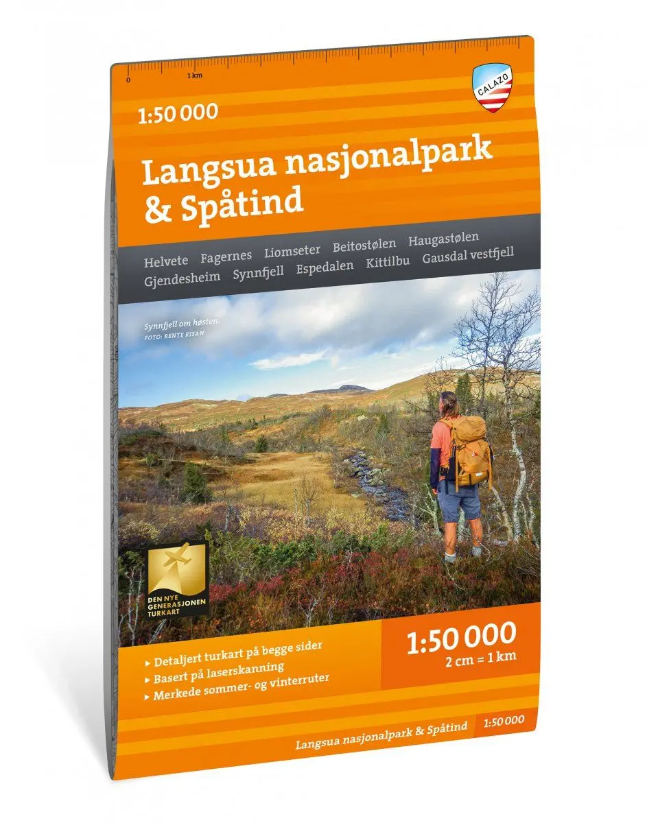 Turkart Langsua Nasjonalpark & Spåtind 1:50 000