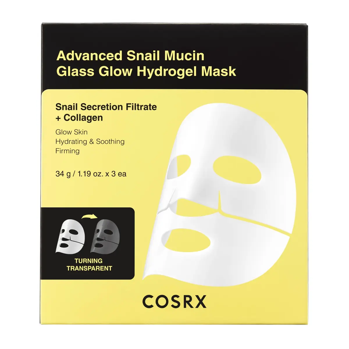 Advanced Snail Mucin Glass Glow Hydrogel ansiktsmaske