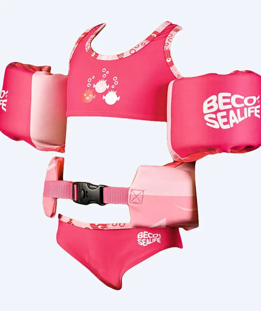 Beco flyte-sett (belte og baderinger) til barn (2-6) - Sealife - Rosa