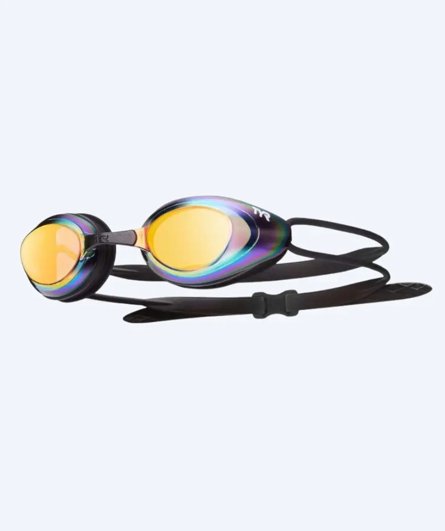 TYR mosjons svømmebriller - Blackhawk Racing Mirrored - Svart/gull