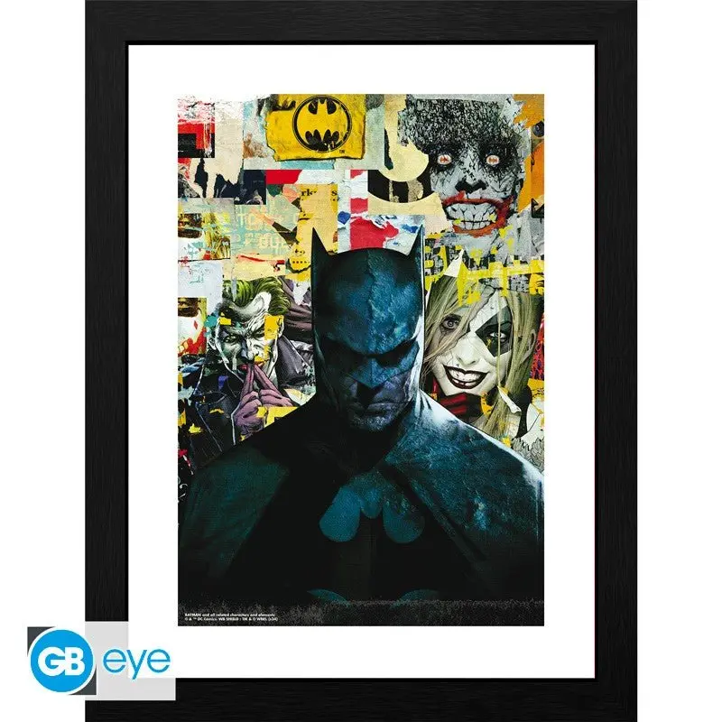 DC Comic's Batman Innrammet Bilde 30 x 40 cm Battle