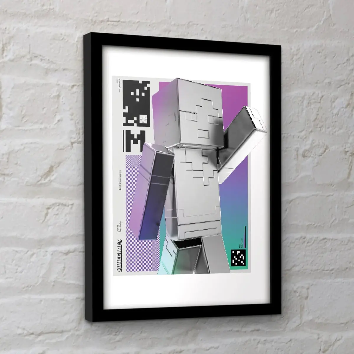 Minecraft Innrammet Bilde 30 x 40 cm