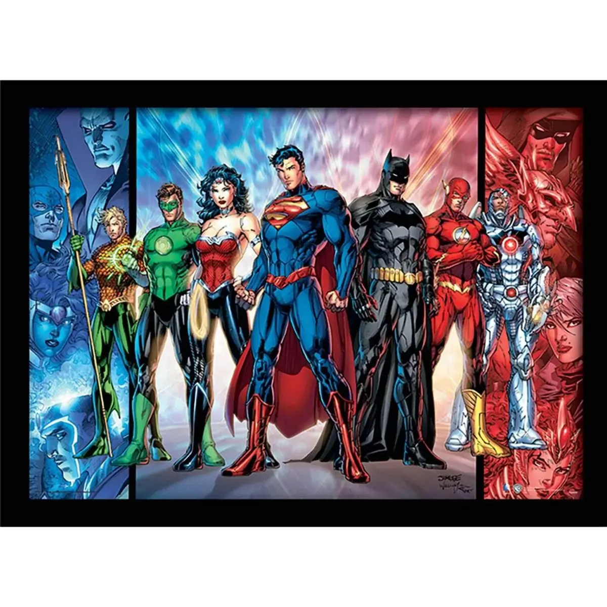 DC Comics Justice League Innrammet Bilde 30 x 40 cm United