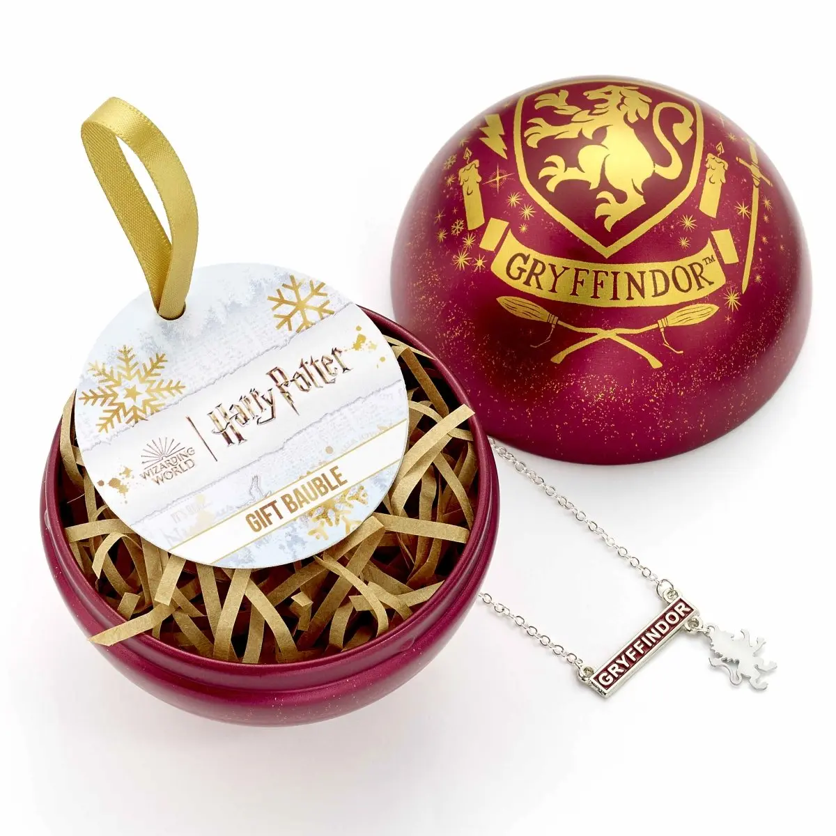 Harry Potter Julekule Med Smykke Gryffindor