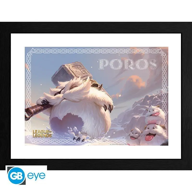 League of Legends Innrammet Bilde 30 x 40 cm Poro