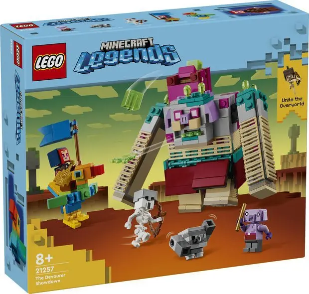 LEGO Minecraft Legends Oppgjøret med Slukeren 21257 byggelekesett (420 deler)
