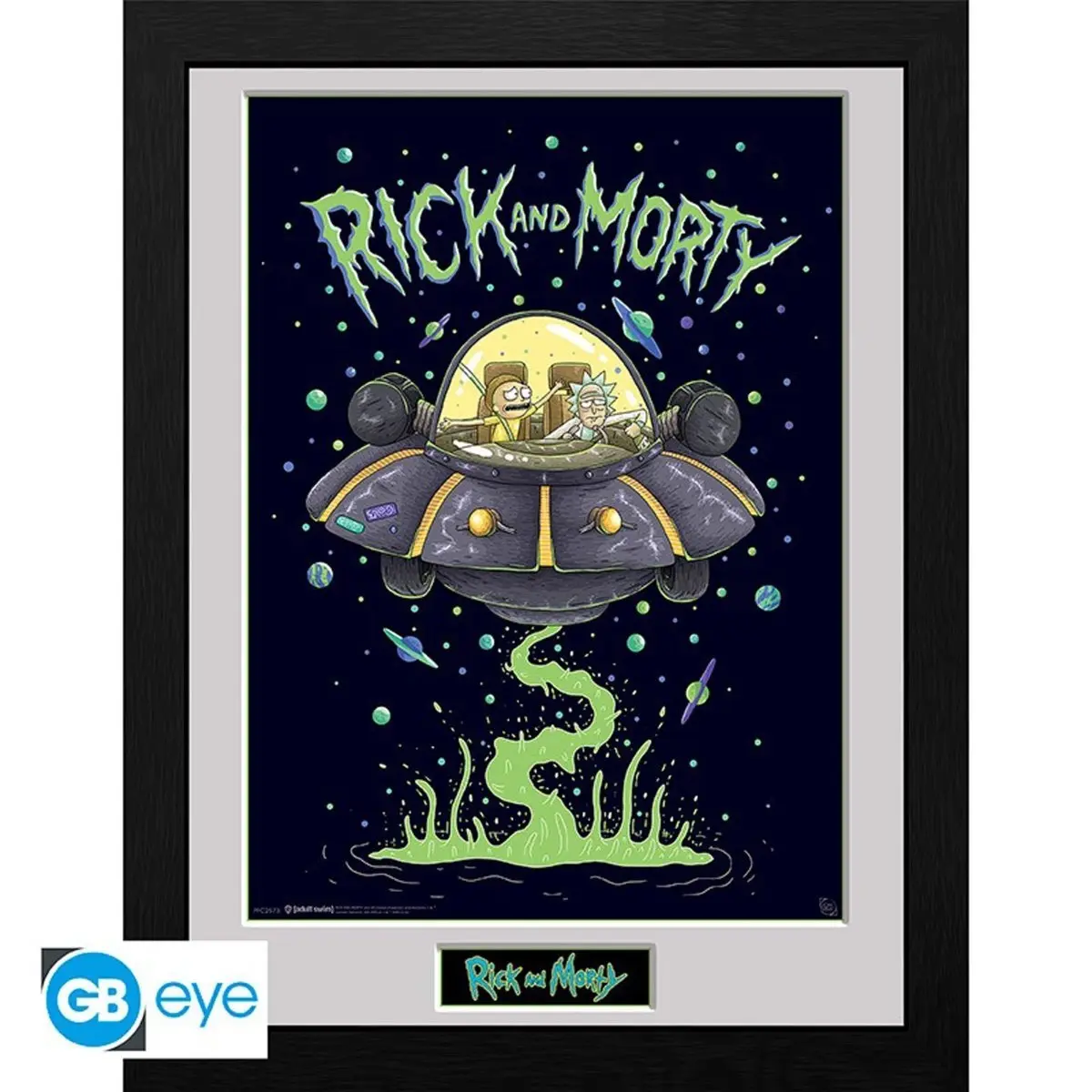 Rick and Morty Innrammet Bilde 30 x 40 cm Spaceship