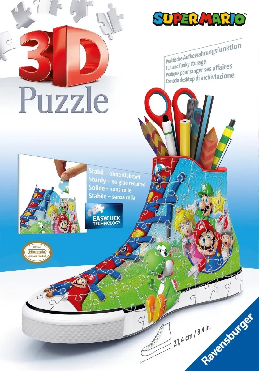 Super Mario Puslespill 3D Sneaker 108 brikker