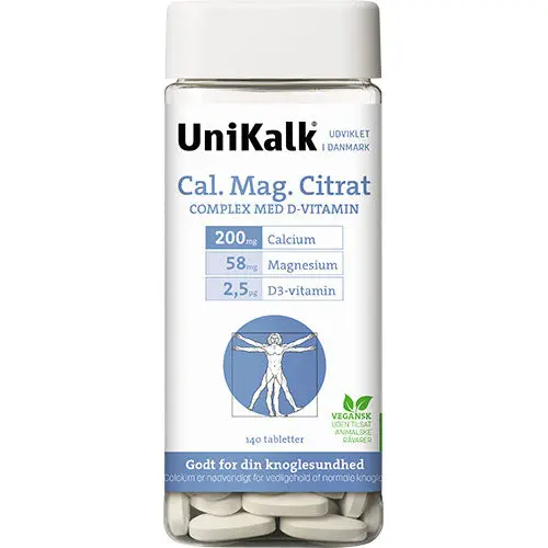 Unikalk Cal-Mag-Citrat | 140 tabletter