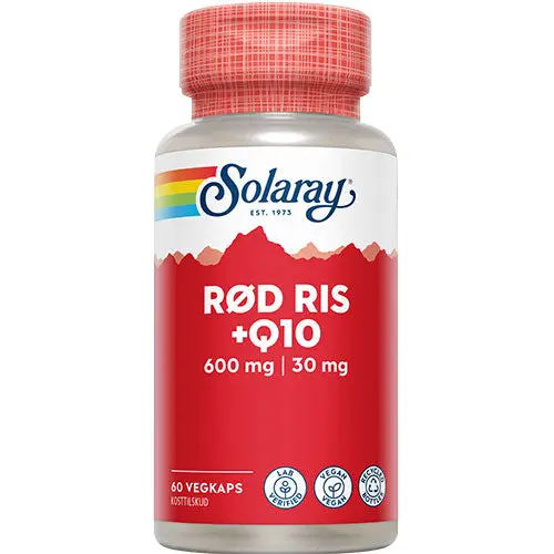 Solaray Rød Ris + Q10 | 60 Kapsler