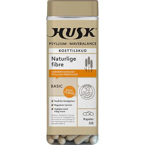 HUSK Psyllium Magebalanse med Bær | 225 Kapsler
