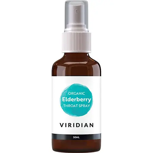 Viridian Nutrition Elderberry Throat Spray (halsspray) Økologisk | 50 ml