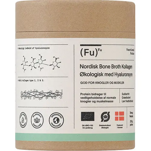 Functional Future Bone Broth Collagen Med Hyaluronsyre Økologisk, Pulver | 250 g