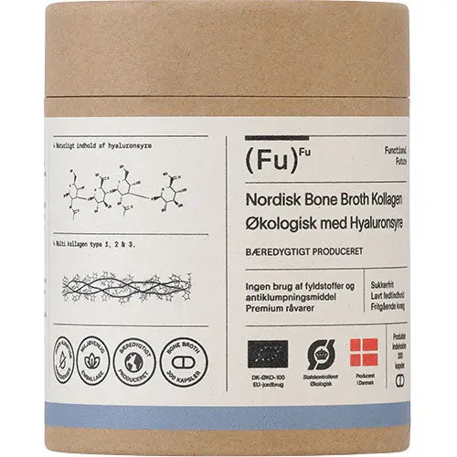 Bone Broth Kollagen med Hyaluronsyre Økologisk | 300 kapsler