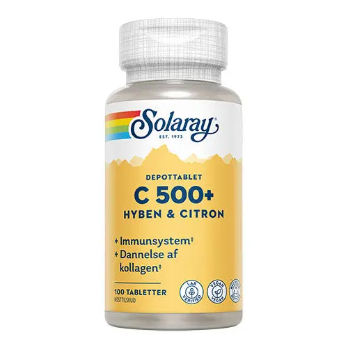Solaray C-vitamin C500+ | 100 tabletter