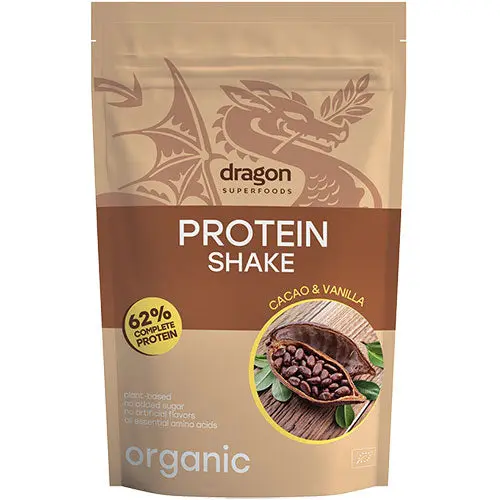 Dragon Superfoods Proteindrikk Kakao & Vanilje Økologisk | 500 g