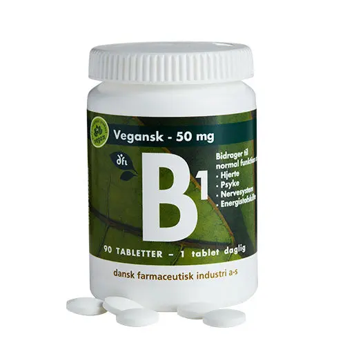 Grønne dfi vitaminer B1 50 Mg Vegan | 90 tabletter