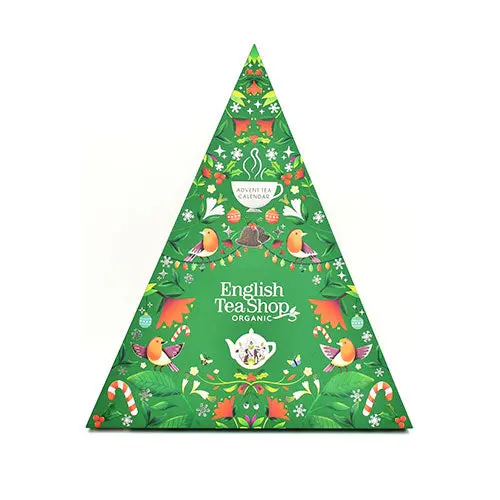 Triangular te-julekalender grønn Øko