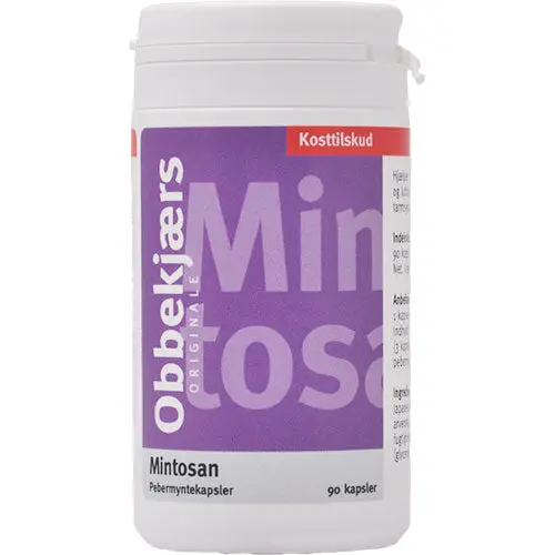 Obbekjærs Mintosan 200 Mg | 90 Kapsler