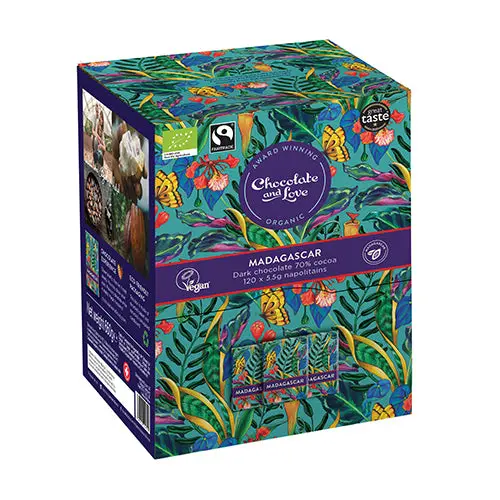 Chocolate and Love Madagascar Sjokolade Dispenser Boks Økologisk fra | 660 g