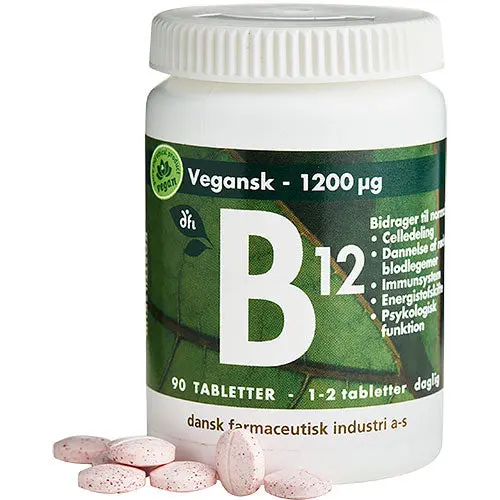 Grønne dfi vitaminer B12 1200 µg | 90 tabletter