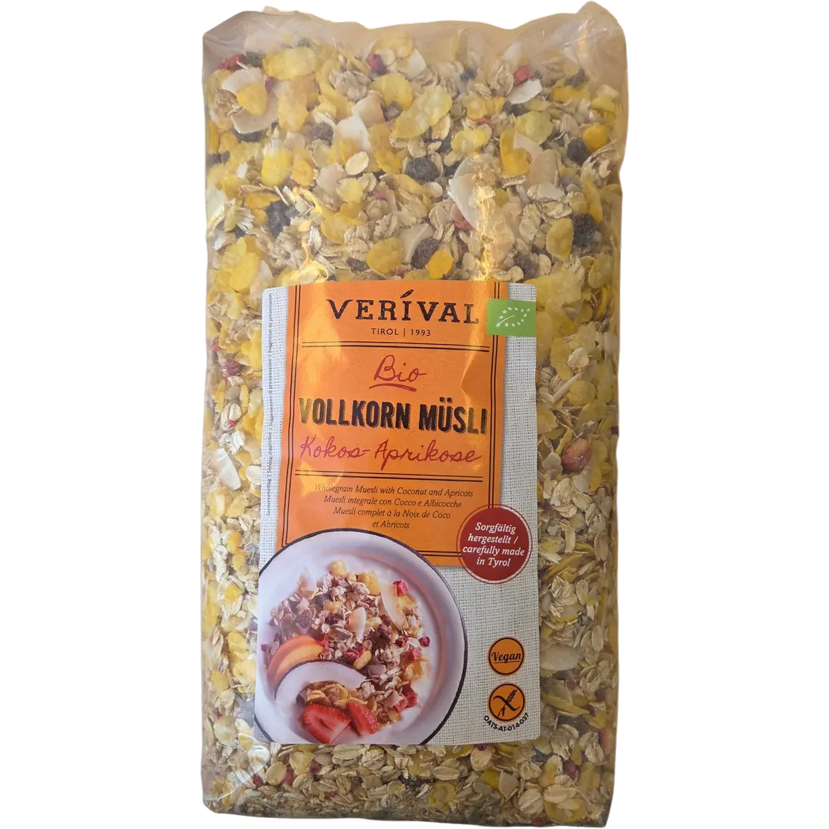 Verival Müsli - Kokos-Aprikos Økologisk Glutenfri | 1400 g