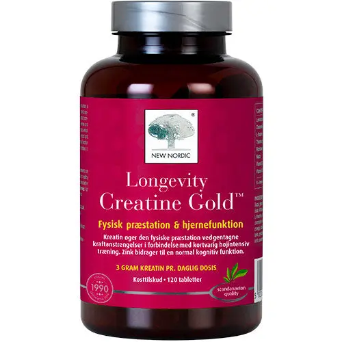 New Nordic Longevity Creatine Gold | 120 tabletter