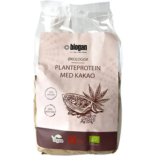 Biogan Planteprotein m. kakao vegansk Økologisk | 450 g