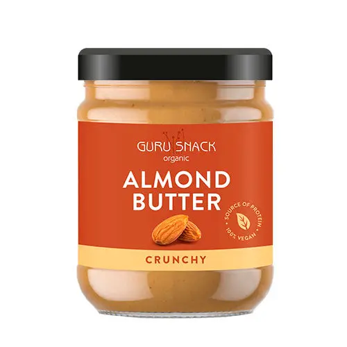 Guru Snack Almond Butter Crunchy Økologisk | 500 g